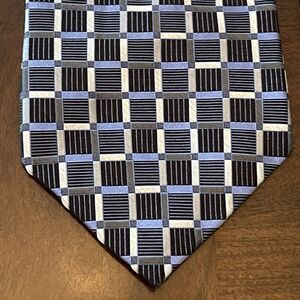 Pronto Uomo Blue Gray 100% Silk Men’s Neck Tie Made In China